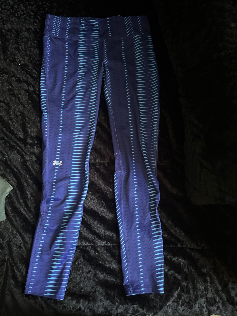 Under Armour Blue Patterned Girls' Athletic Leggings